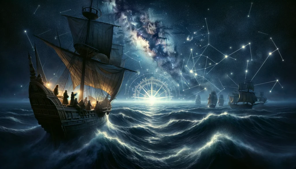 Ancient sailors navigated vast oceans utilizing astronomical observations.