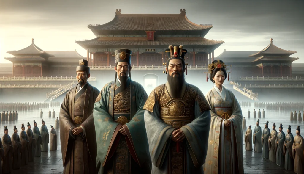 the key figures of the Tang Dynasty, including Emperor Gaozu, Emperor Taizong, and Empress Wu Zetian