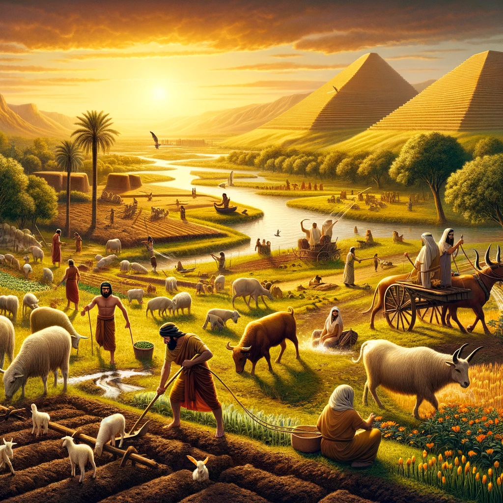 give me afeatured image for Agriculture and the Domestication of Animals in Mesopotamia Sowing the Seeds of Civilization